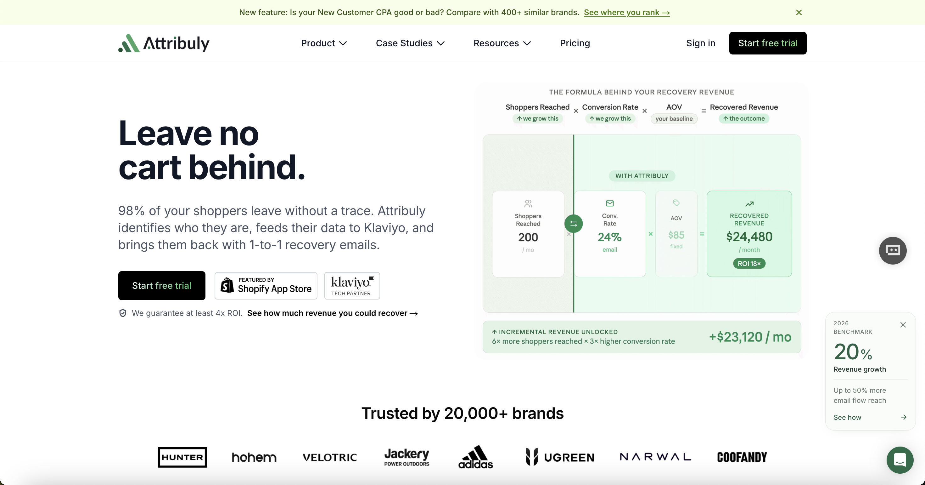 Attribuly website screenshot