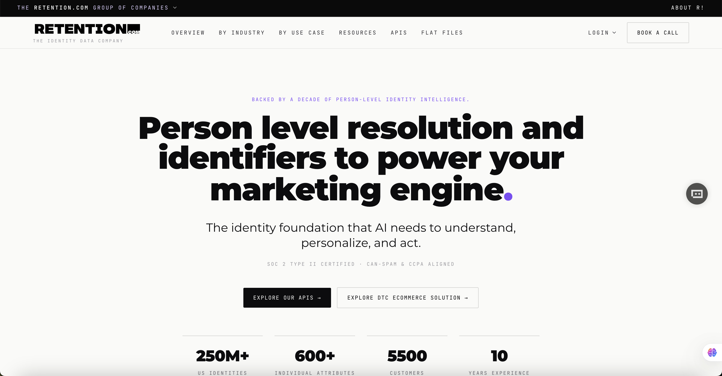 Retention.com website screenshot